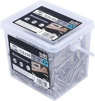 Suki Paquete De 500 Tornillos Para Terraza Suki De Acero Inoxidable Con Cabeza Avellanada, &Oslash;5 X L.50 Mm Suki