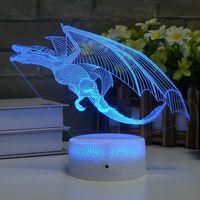 OEM L&aacute;mpara De Noche Led Infantil Con Forma De Drag&oacute;n, Disponible En 16 Colores, Con Control Remoto. Ideal Como Regalo De Cumplea&ntilde;os O Navidad Para Ni&ntilde;as 