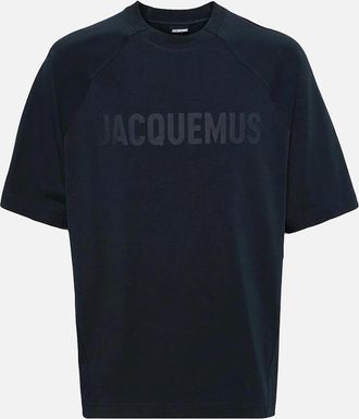 Jacquemus Mens Jacquemus Le T-Shirt Typo Dark Blue - Size: 36