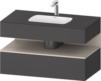 Duravit Qatego Lavabo Encastrado Con Base De Lavabo Consola, - Duravit
