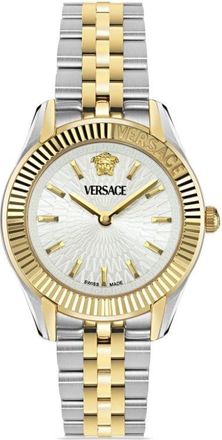 Versace Greca Time L.Petite 30mm - women - stainless steel/Sapphire Crystal - One Size - White