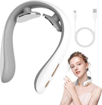 OEM Masajeador Cervical, Masajeador De Cuello Con Funci&oacute;n De Calor, Masaje Cervical Y De Cuello, 6 Modos De Pulsaci&oacute;n Y 16 Niveles De Intensidad, Regalo P