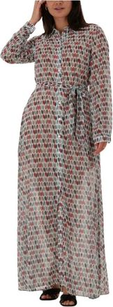 Est'seven Maxi Jurk Dames Mode Multi-Kleur - Dames - Shirt Kleedjes - Veelkleurig - XS - Kleedjes