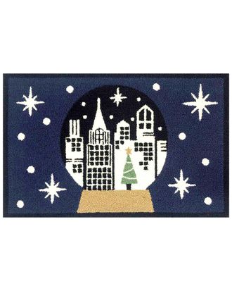 The Rug Market Holiday Snow Globe 24x36in Doormat