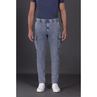 Moorer MenS Light Blue Cargo Trousers, Size 50