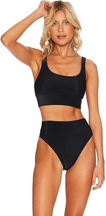 Beach Riot Highway Bottoms Womens Black High-Waisted Swimwear Beach DDR060