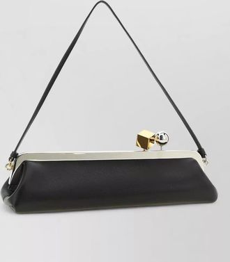 Jacquemus la pochette salon lamb leather clutch bag