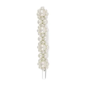 Simone Rocha Pearl-Beaded Flower Hair Clip - White
