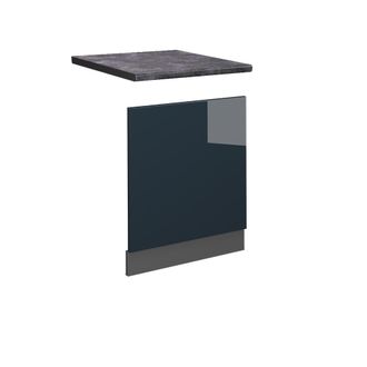 Vicco Panel Frontal Fame-line, Azul Oscuro Alto Brillo, 60 Cm, Et Antracita