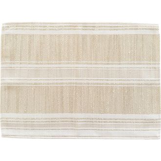 Anaya with Love Beach Club Stripe Indoor Outdoor Placemat in Sandy Beige at Nordstrom