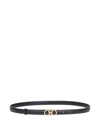Ferragamo Gancini buckle leather belt - Black