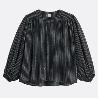 La Redoute Collections Gestreept shirt, mao-kraag, 3/4 mouwen