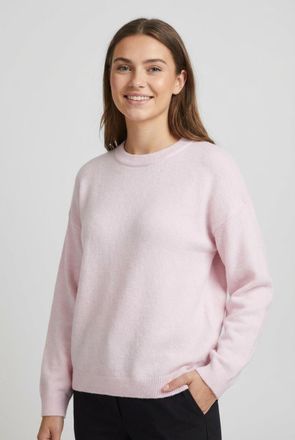 Vila Strickpullover VILA VILIGA L/S O-NECK KNIT TOP - NOOS, Damen, Gr. XL, cherry blossom detail:melange, Strick, Obermaterial: 97% Polyester, 3% Elasthan,