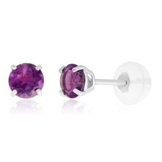 MAX + STONE 14k Yellow or White Gold 4mm Round Stud Earrings