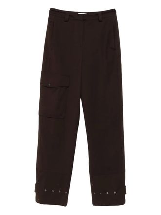 Pantaloni Torino cargo studded trousers - women - Polyester/Spandex/Elastane - 40 - Brown