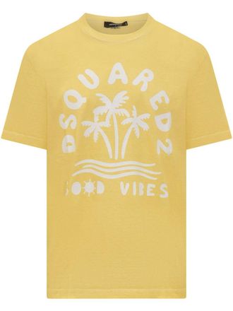 Dsquared2 Good Vibes T-shirt - men - Cotton - M - Yellow
