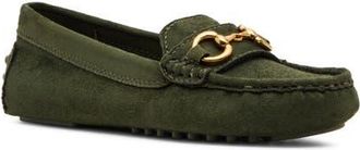 Anne Klein Chrystie Bit Loafer in Olive Suede at Nordstrom, Size 6.5