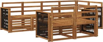 vidaXL Conjunto De Sof&aacute;s De Exterior 6 Uds. Natural Vidaxl