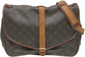 Louis Vuitton Pre-owned Cross Body Bags, female, Brown, Size: ONE SIZE Pre-owned Saumur 35 Monogram Shoulder Bag