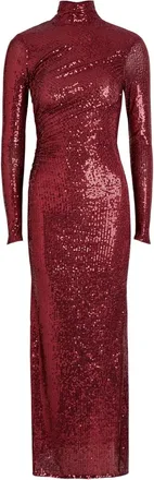 Needle & Thread Malia midi-jurk met col en pailletten - Rood