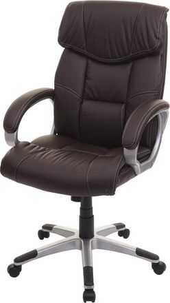Hhg Hhg - Silla De Oficina 052, Silla Giratoria De Direcci&oacute;n, Polipiel, Marr&oacute;n-caf&eacute;