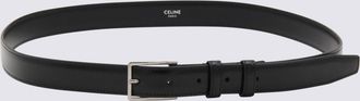 Celine Black Bull Leather Belt