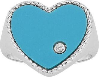 Glaze Jewelry Plated Silver Cz Ring