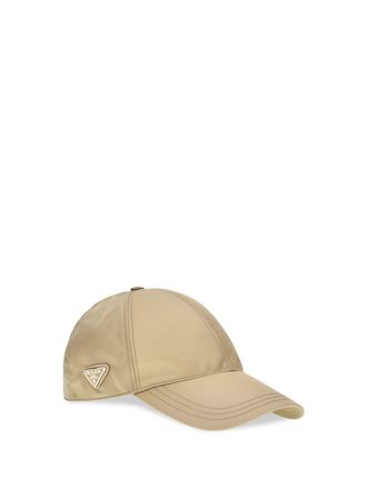 Prada Mens Baseball Cap Camel Polyamide Hat