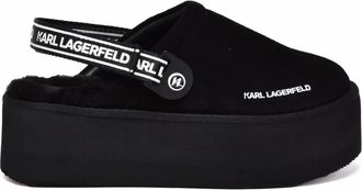 Karl Lagerfeld Schoenen, Dames, Zwart, 37 EU, Su&egrave;de, Mules van Su&egrave;de