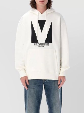 Valentino Garavani cotton logo print hoodie