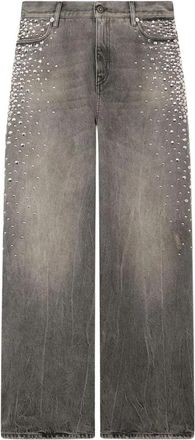 Golden Goose Melody Studded Jeans - Dames - Loose Fit Jeans - Grijs - W27 - Katoen - Jeans