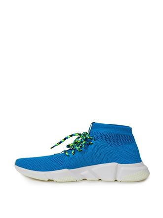 Balenciaga Mens Blue Cotton Athletic Sneakers