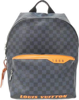 Louis Vuitton Black Cobalt Coated Canvas Backpack (Pre-Owned)