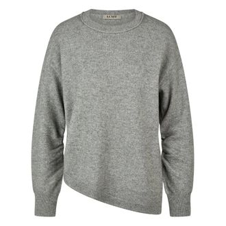 LeComte Trui met ronde hals - Dames - Truien - Grijs - Maat: 4XL Wol