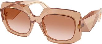 Prada PR B23SF Asian Fit 28E50S Womens Sunglasses Brown Size 55