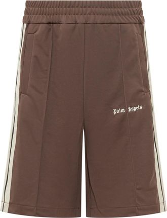 Palm Angels Brown Logo Shorts
