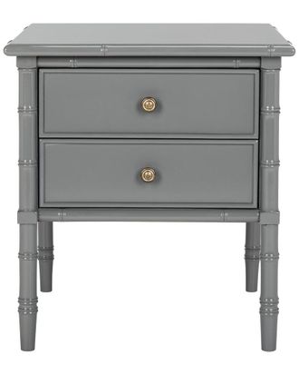 Safavieh Mina Modern Coastal 2-Drawer 25In Bamboo Nightstand