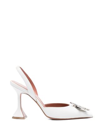Amina Muaddi Womens With Heel White