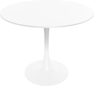 Leisure Mod Round Dining Table with a 31 Wood Top