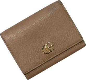Gucci Pre-owned Tri-fold Portemonnee - Dames - Vintage Accessoires - Bruin - ONE Size - Leer - Vintage