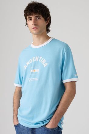 Levi's T-shirt Ringer Levis Argentina - Uomo - 2XL - Blu / X Argentina