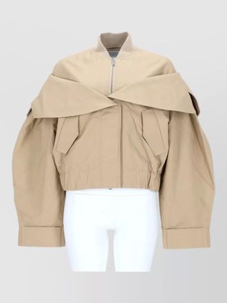 Ganni coat elasticated hem oversized collar pockets