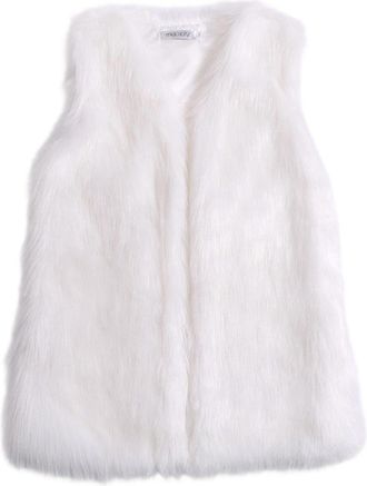 Generic Women Faux Fur Gilet - Sleeveless Soft Comfy Jacket, Body Warmers Vest, Fuzzy Open Front Cardigan, Furry Waistcoats, Lightweight Cozy V Neck, Plush Th