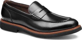 Johnston & Murphy Tyson Penny Loafer in Black Full Grain at Nordstrom, Size 10.5