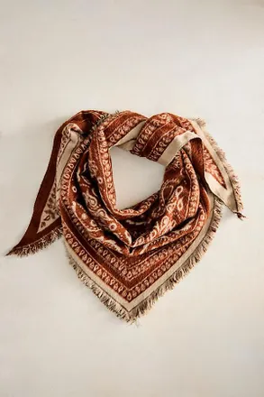 Terrain Cozy Paisley Triangle Scarf