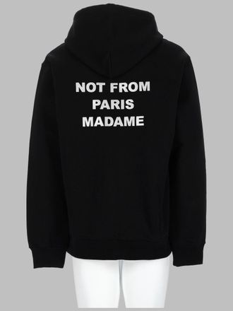 Dr&ocirc;le de Monsieur Slogan Cotton Sweatshirt - Black