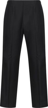Toteme Slim Evening Broeken - Dames - Straight fit broeken - Zwart - M - Wol - Broeken
