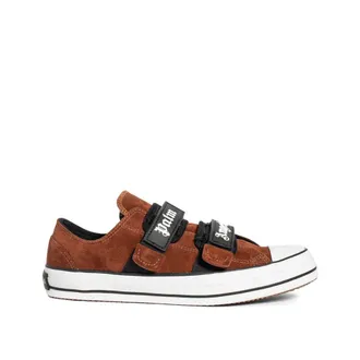 Palm Angels Brown Calfskin Low Top Mens Sneakers