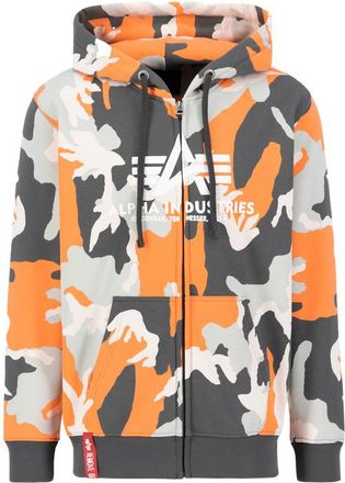 Alpha Industries Alpha Industries Mens Basic Big Logo Camo PP Zip Hoodie - Camouflage - Size X-Large