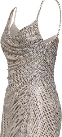 Self Portrait Womens Mini Dress Nude Tulle Rhinestones Polyester